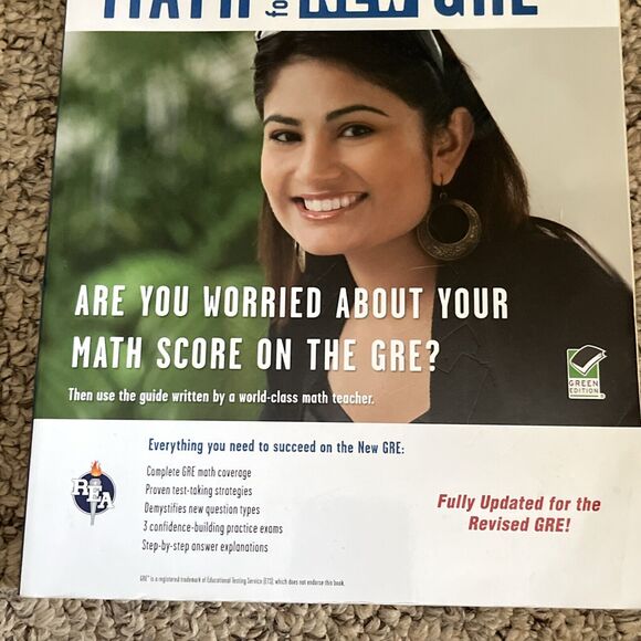 Bob Miller's Math for the New GRE Test Preparation 3rd Edition Paperback - Picture 2 of 8